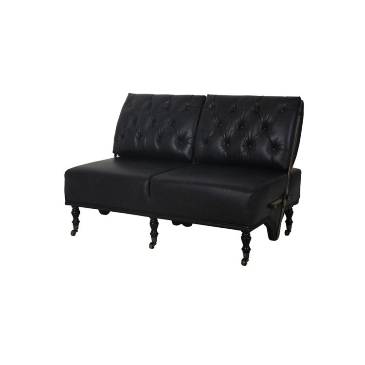 Диван S0170-2D/#B76, Кожа, Black, ROOMERS FURNITURE