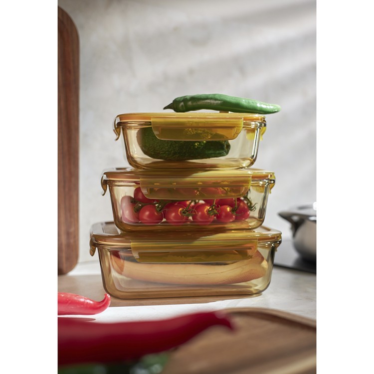 Контейнер для хранения и переноски продуктов 630 мл янтарного цвета (76236)