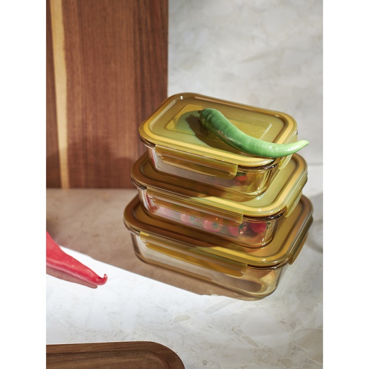 Контейнер для хранения и переноски продуктов 630 мл янтарного цвета (76236)