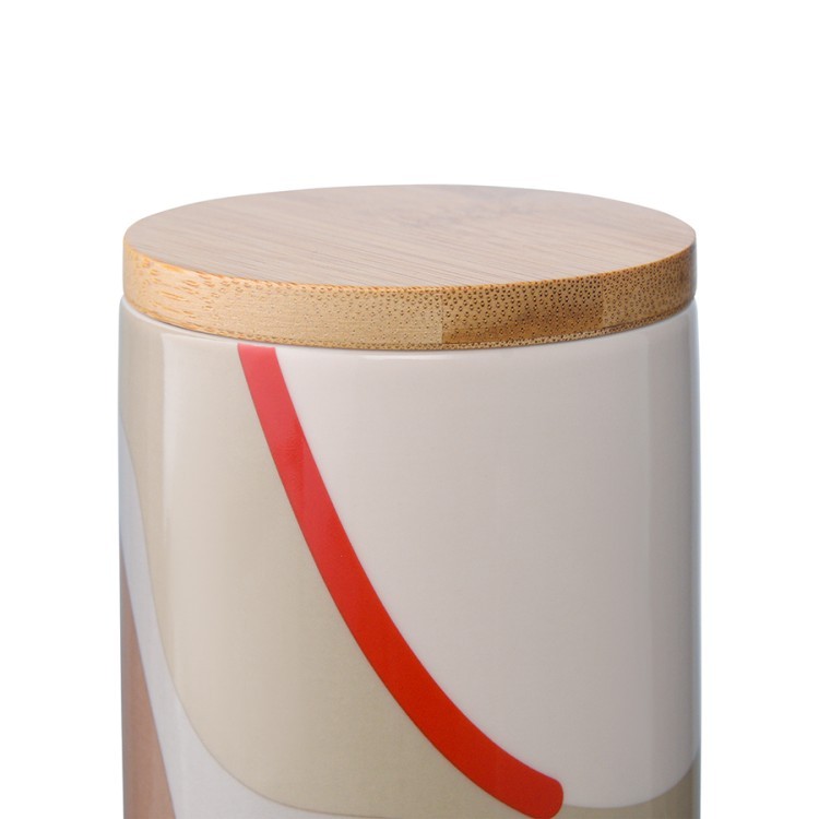 Банка для хранения бежевого цвета с авторским принтом из коллекции freak fruit, 275мл (73571)