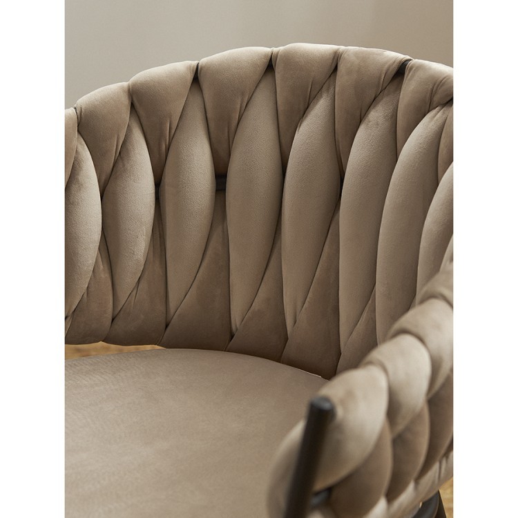 Кресло lind, велюр, бежевое (76940)