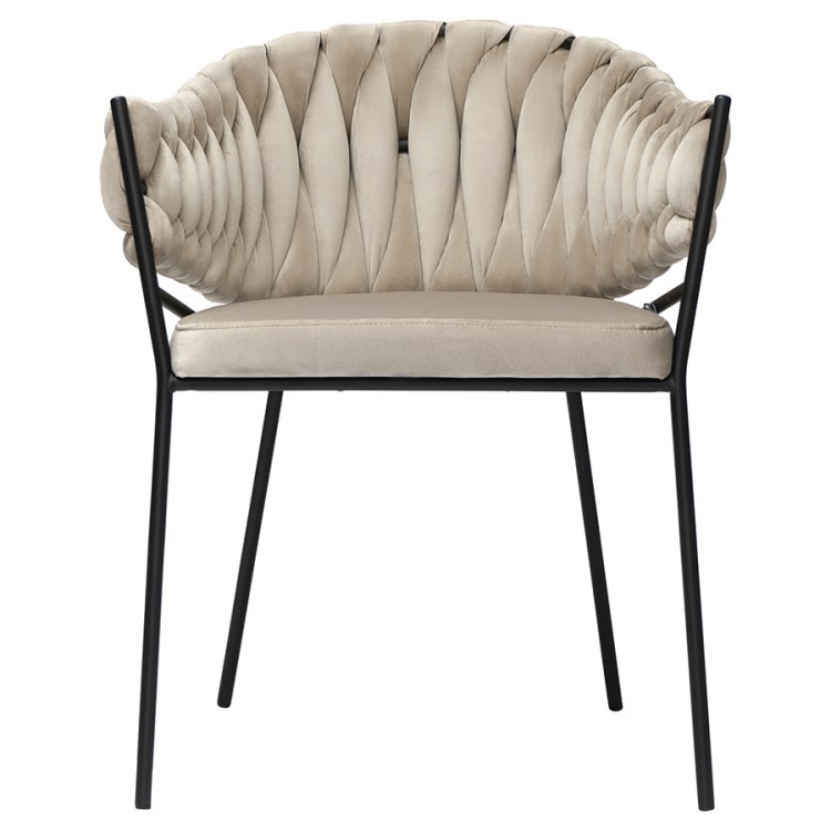 Кресло lind, велюр, бежевое (76940)