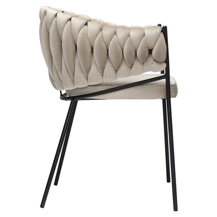 Кресло lind, велюр, бежевое (76940)