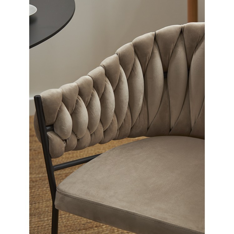 Кресло lind, велюр, бежевое (76940)