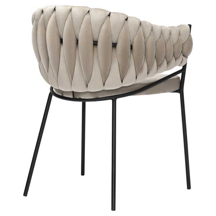 Кресло lind, велюр, бежевое (76940)