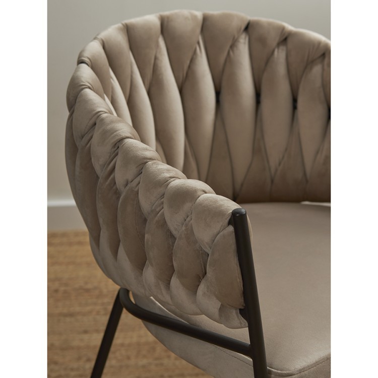 Кресло lind, велюр, бежевое (76940)