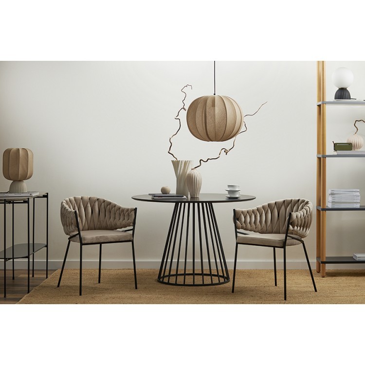 Кресло lind, велюр, бежевое (76940)