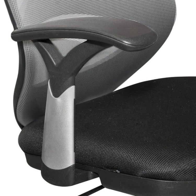 Кресло офисное Brabix Saturn ER-400 сетка/ткань черно-серое 530871 (1) (71779)
