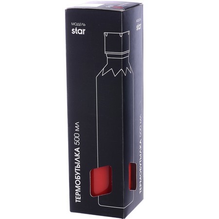 Термобутылка 500мл. Star, красная (77030-4) Термобутылка 500мл. Star, красная (77030-4)