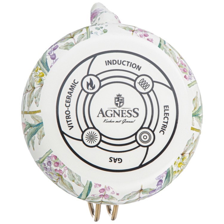 Чайник эмалированный agness, серия irises, 2,2л подходит для индукцион.плит Agness (950-576)