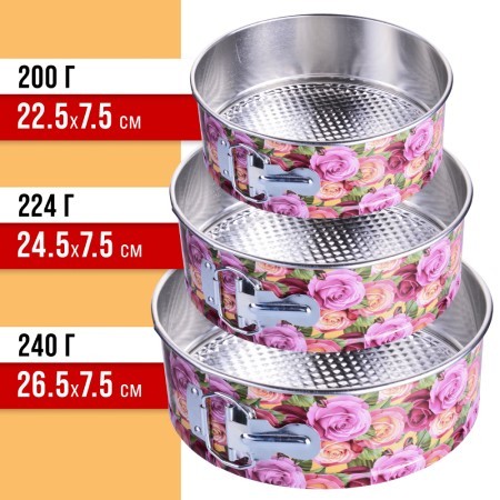 Набор 6в1 форм для выпечки 24,5 х 7,5 см / 22,5 х 7,5 см / 26,5 х 7,5 см Mayer&Boch (28958-59-60-П)