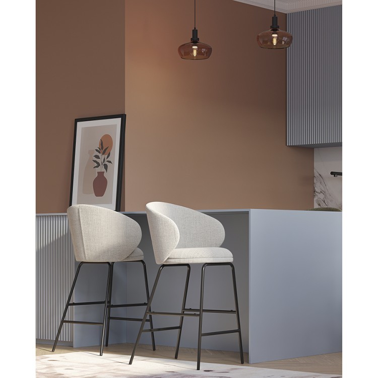 Стул полубарный comfy, рогожка, топленое молоко (77340) Стул полубарный comfy, рогожка, топленое молоко (77340)