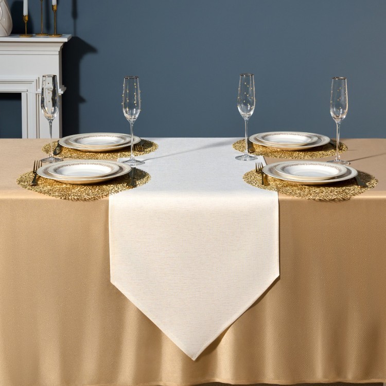 Дорожка на стол 45х300 cm  "феерия. золото", цвет: бежевый, tm lefard, полиэстер 100% Lefard (986-003-32)