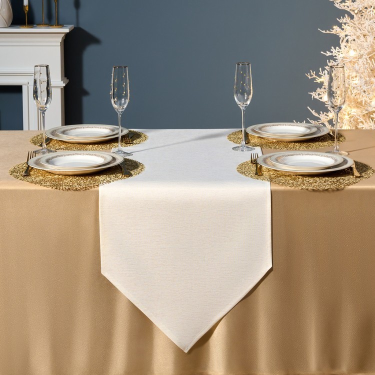 Дорожка на стол 45х300 cm  "феерия. золото", цвет: бежевый, tm lefard, полиэстер 100% Lefard (986-003-32)