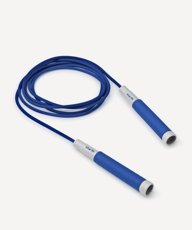 Скакалка STARFIT RP-401, c силиконовыми ручками, 3 м, синий (2109381) Скакалка STARFIT RP-401, c силиконовыми ручками, 3 м, синий (2109381)