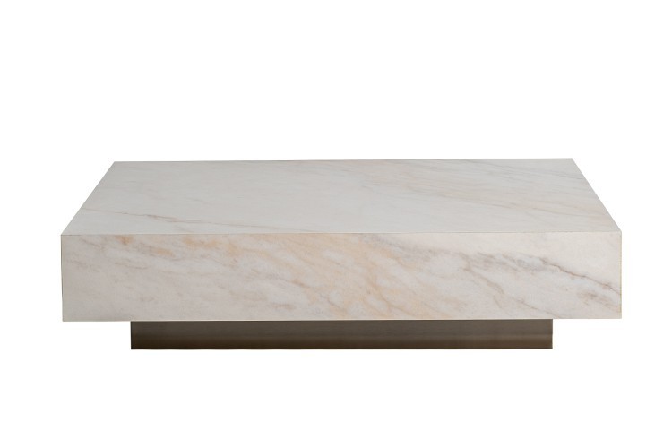 Стол журнальный AGATE светлый керамический 120*80*29см (TT-00016026)