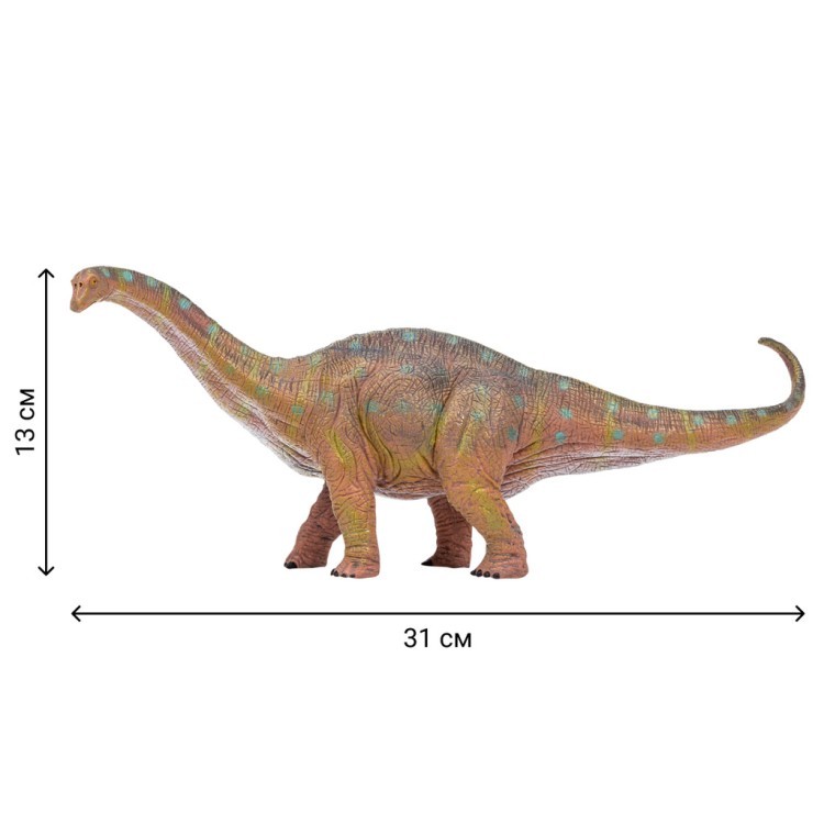 Игрушка динозавр серии "Мир динозавров" Брахиозавр, фигурка длиной 31 см (MM206-004)