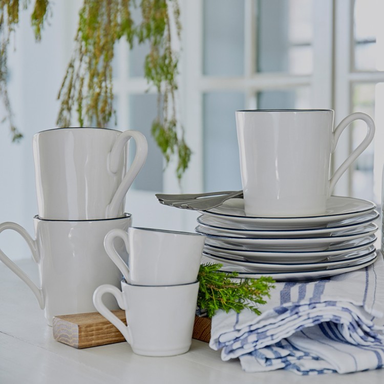 Тарелка ATP151-RED(ATP151-00721A), 14,8 см, керамика, White, red, Costa Nova