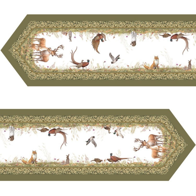 Дорожка на стол "охота", 45х215см, зеленый, 100% хлопок,твил Lefard (850-751-31)