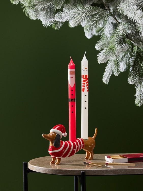 Набор из двух новогодних свечей Зимние Гости из коллекции new year essential, 25см (81001)