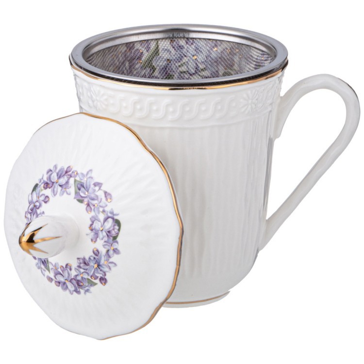Кружка заварочная lefard "lilac" с крышкой и ситом 350 мл Lefard (760-798)