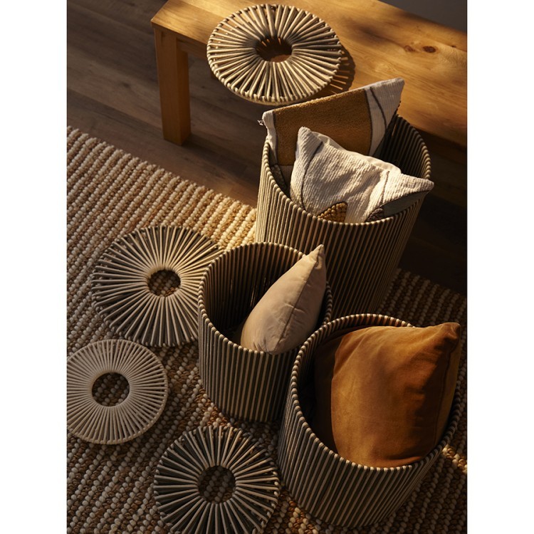 Корзина плетеная dholak grey из коллекции ethnic, размер l (77213) Корзина плетеная dholak grey из коллекции ethnic, размер l (77213)
