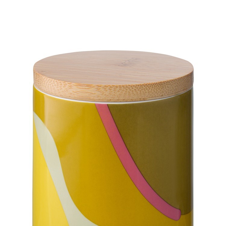 Банка для хранения горчичного цвета с авторским принтом из коллекции freak fruit , 275мл (73572)