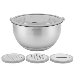 Миска стальная balance с крышкой и терками, 5 л (80304)
