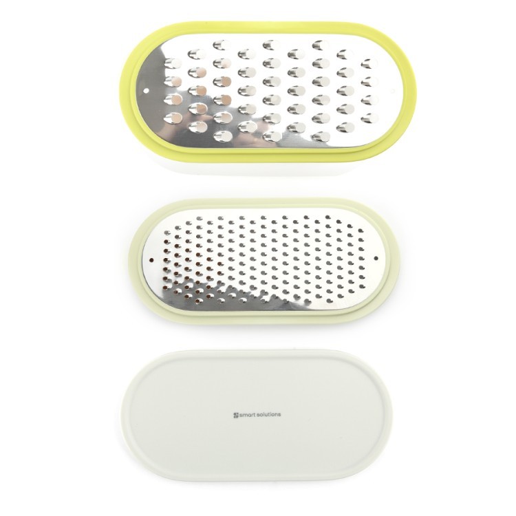 Терка с контейнером и крышкой smart helper, 20х10х9,5 см (80467)