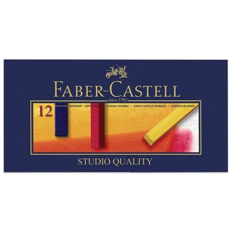 Пастель сухая художественная Faber Castell Soft Pastels 12 цветов квадратное сечение 128312 (64970)