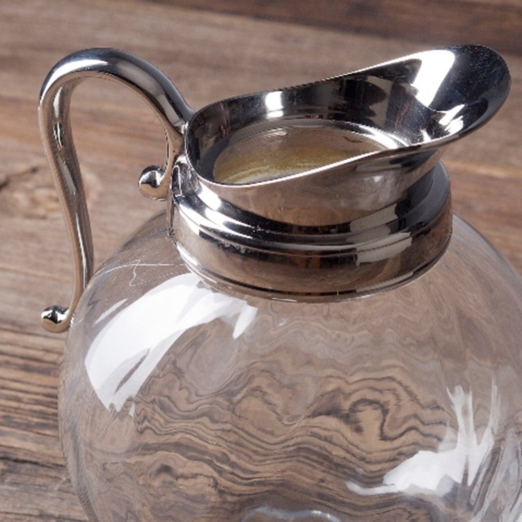 Кувшин RO-5271/BKN, металл, стекло, chrom, ROOMERS TABLEWARE Кувшин RO-5271/BKN, металл, стекло, chrom, ROOMERS TABLEWARE