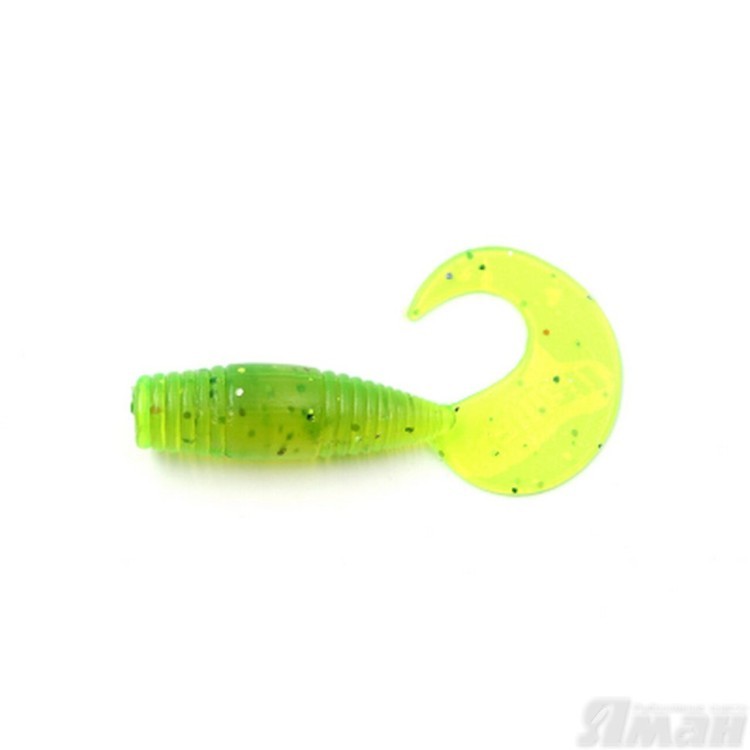 Твистер Yaman Spry Tail, 3" цвет 10 - Green pepper, 8 шт Y-ST3-10 (70611)