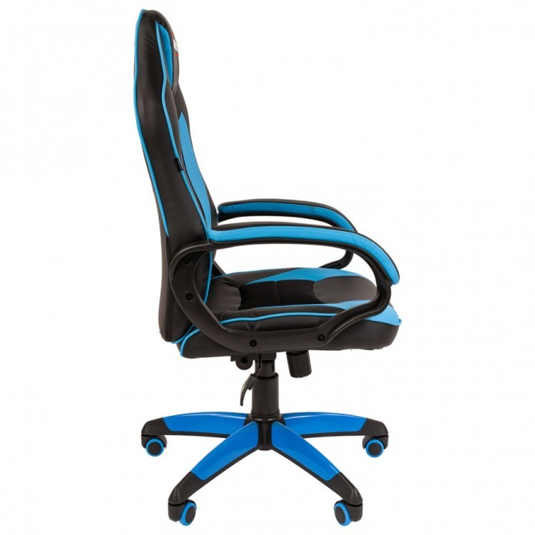 Кресло компьютерное Brabix Blaze GM-162 TW/экокожа черно-голубое 532578 7083506 (1) (84668)