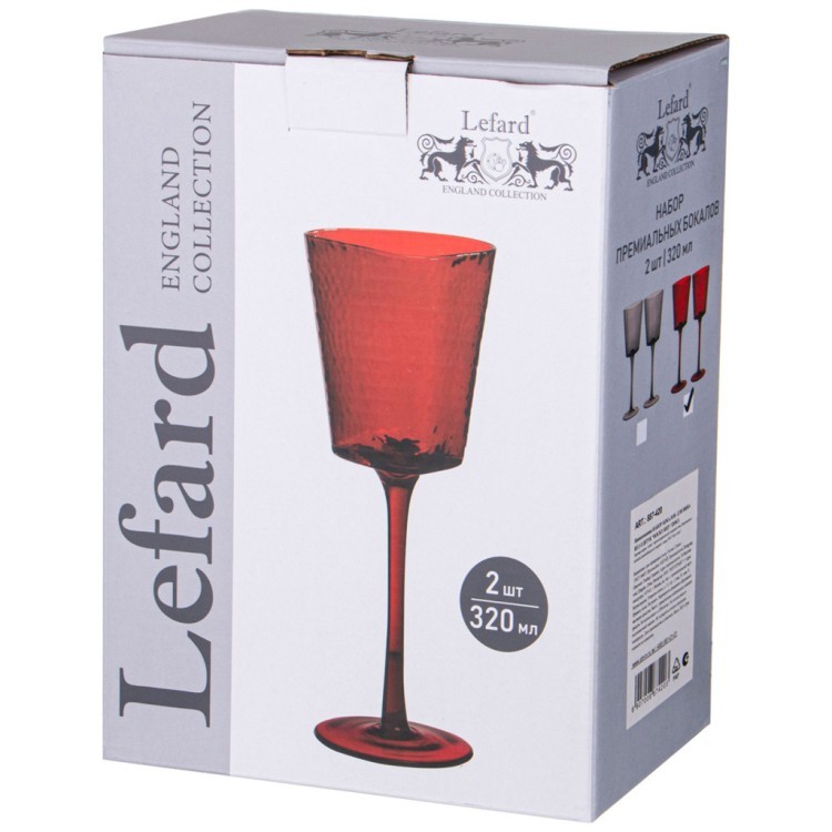 Набор бокалов для вина из 2-х штук "rocky red" 320мл Lefard (887-420)