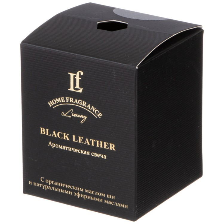 Свеча ароматизированная в стакане "black leather" 6*7,5 см Lefard (625-114)