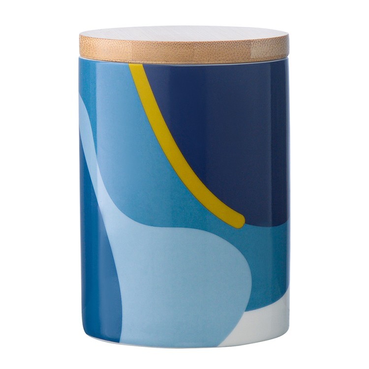Банка для хранения синего цвета с авторским принтом из коллекции freak fruit, 275мл (73575)