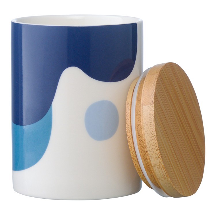 Банка для хранения синего цвета с авторским принтом из коллекции freak fruit, 275мл (73575)