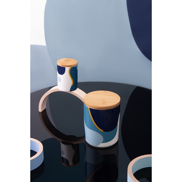 Банка для хранения синего цвета с авторским принтом из коллекции freak fruit, 275мл (73575)