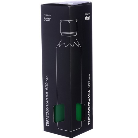 Термобутылка 500мл. Star, зеленая (77030-6)