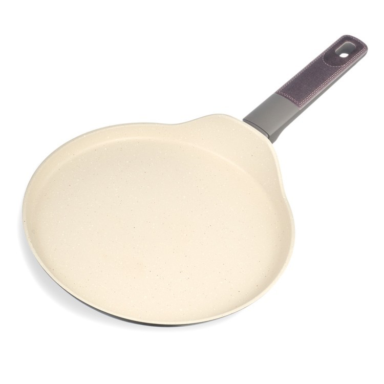 Сковорода блинная с антипригарным покрытием pfluon marble, 24*4,3 см Agness (902-107)
