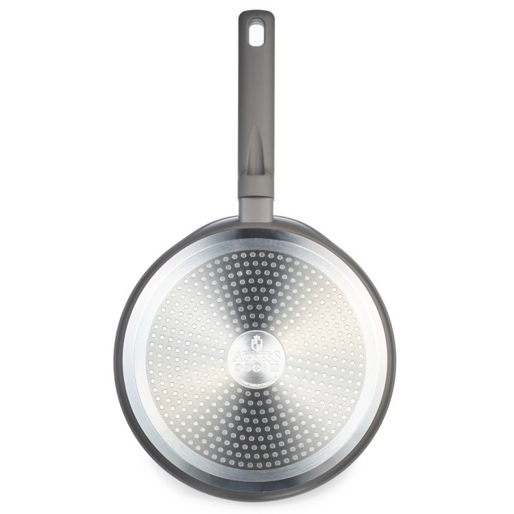 Сковорода блинная с антипригарным покрытием pfluon marble, 24*4,3 см Agness (902-107)