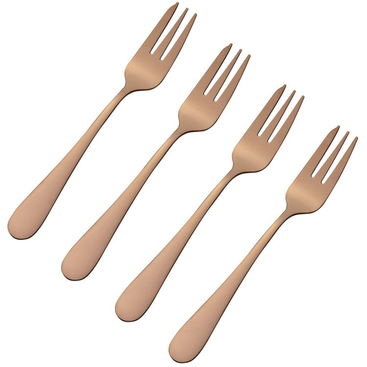 Набор из 4 десертных вилок select copper (71480)