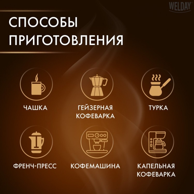 Кофе в зернах WELDAY «Mokka» 1 кг БРАЗИЛИЯ 622411 (1) (96118)