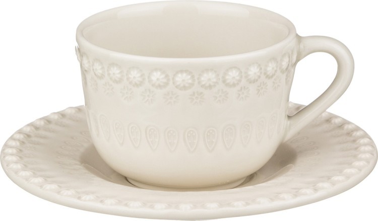 Чайный набор на 1 персону 2 пр. "фантазия" белый 250 мл. без упаковки Bordallo Pinheiro (672-230)