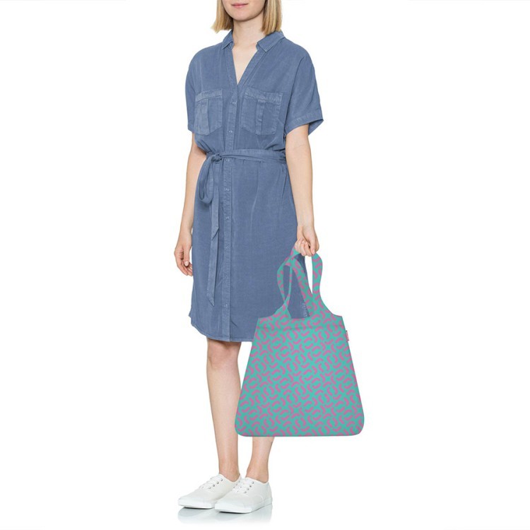 Сумка складная mini maxi shopper signature spectra green (71353) Сумка складная mini maxi shopper signature spectra green (71353)