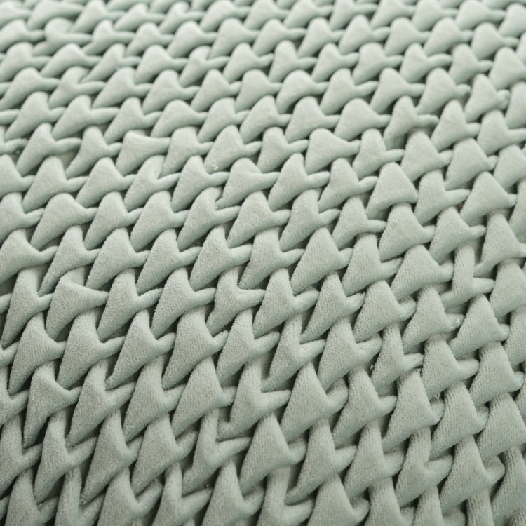 Подушка декоративная стеганая из хлопкового бархата мятного цвета из коллекции essential, 45х45 см (65844)