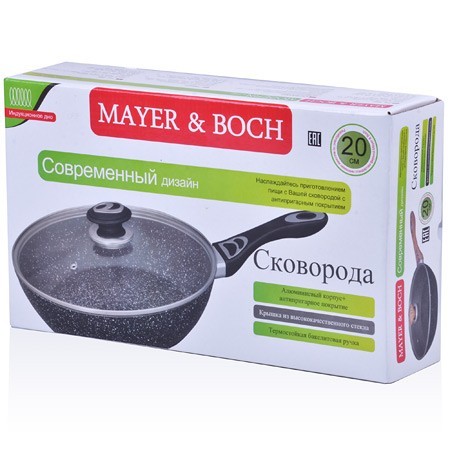 Сковорода-сотейник мрам/кр 20см с/кр Mayer&Boch (27959)