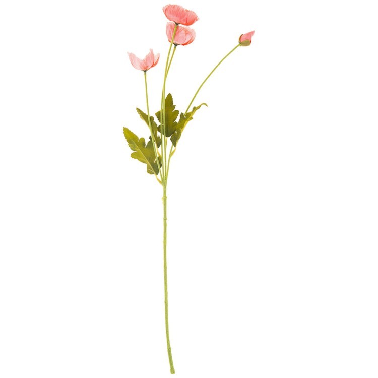Цветок искусственный "мак розовый" 60 см Lefard (21-2002)