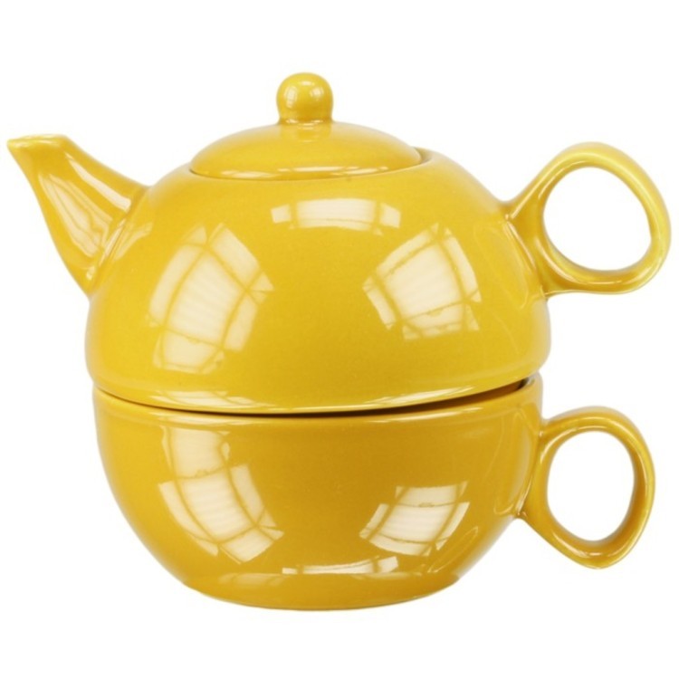 Набор чайник350мл с чашкой200мл желтый - Far East (D-CT006Y) 
