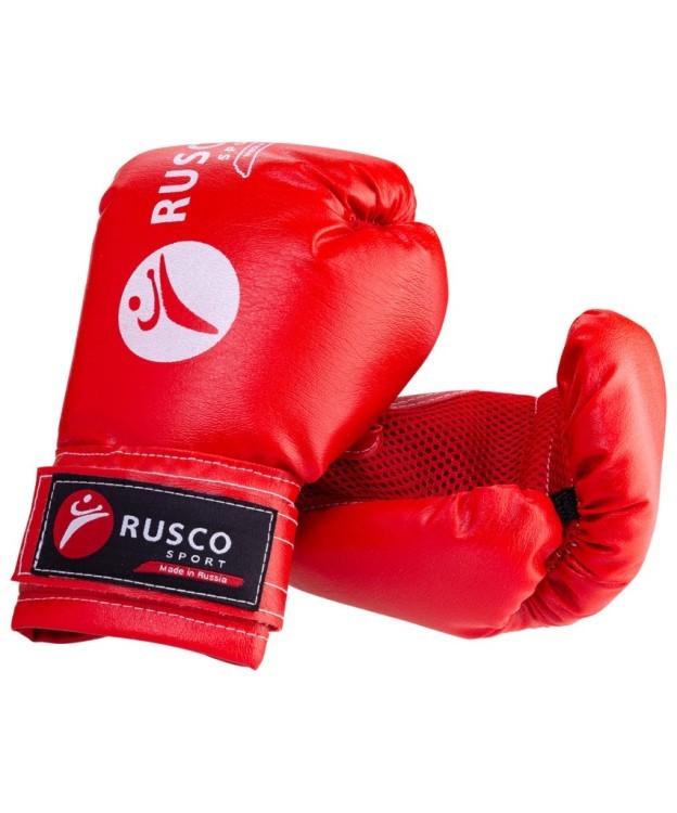 Набор для бокса Rusco, 4oz, кожзам, красный (442054)